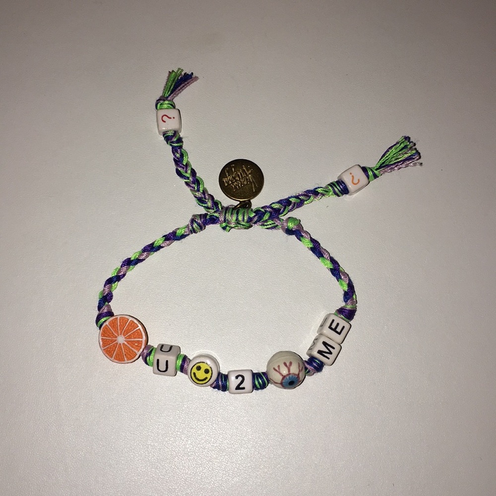 “Orange U Glad 2 See Me” Ceramic Bead Bracelet